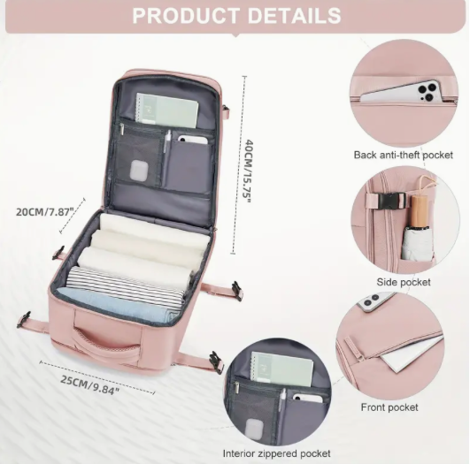 Carga de manera efectiva todo lo necesario para viajar en un solo lugar 